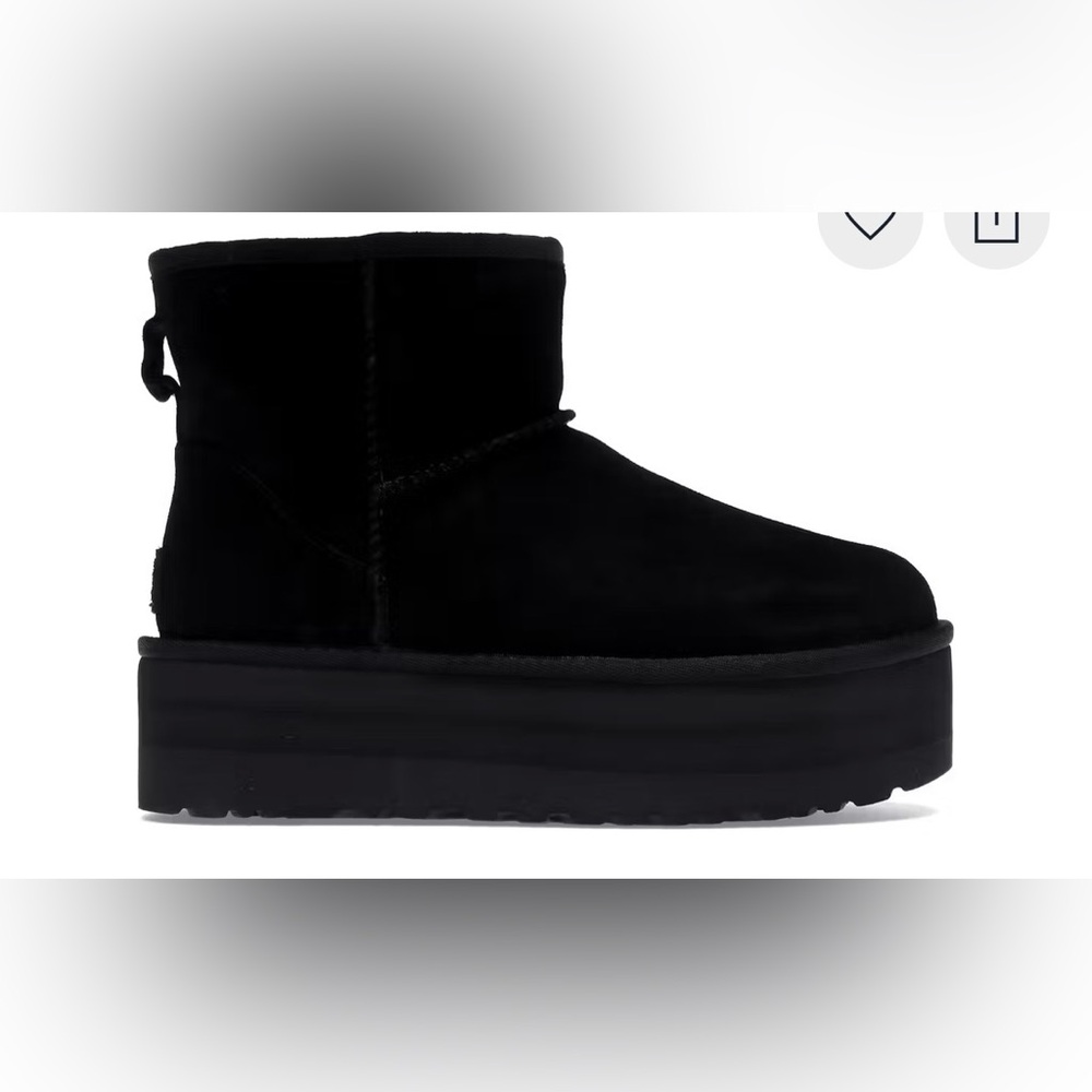 UGG Black Platform Ankle Booties
